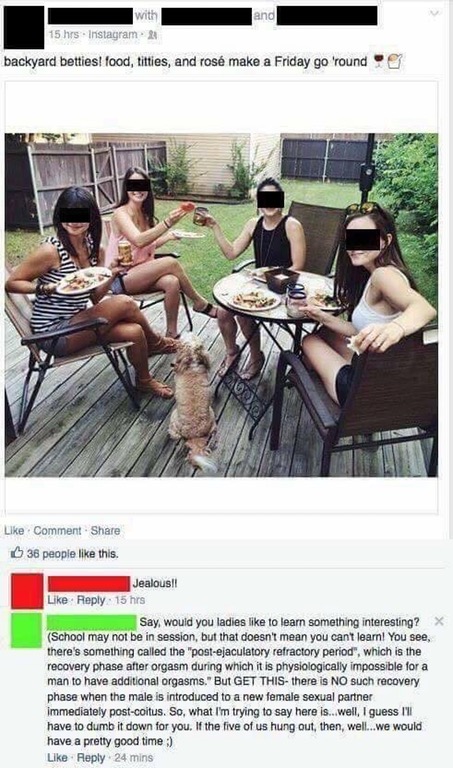Cringeworthy post about someone who wants to hang out with these 4 girls.
