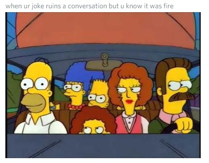 Funny Simpson's screen show of everyone looking at Homer in the car.