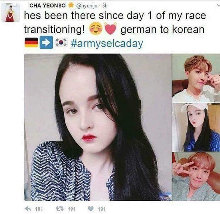 german to korean race transition - Cha Yeonso 3h hes been there since day 1 of my race transitioning! german to korean h 181 191 191