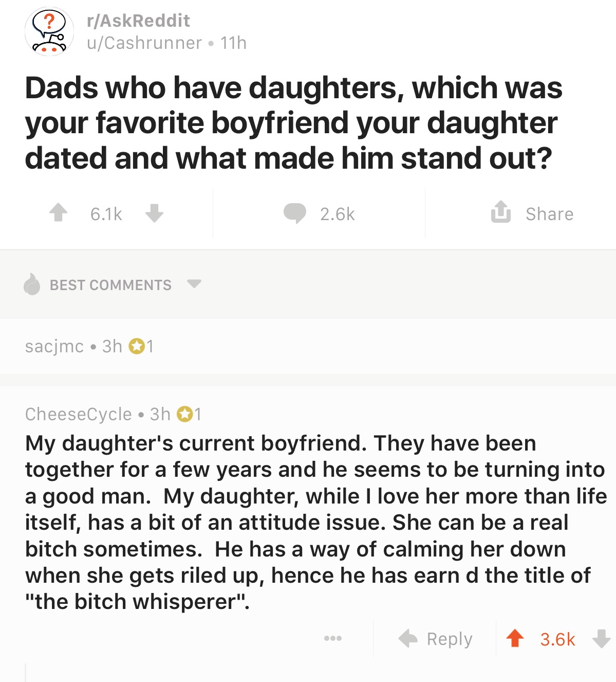 Dad who likes the daughters