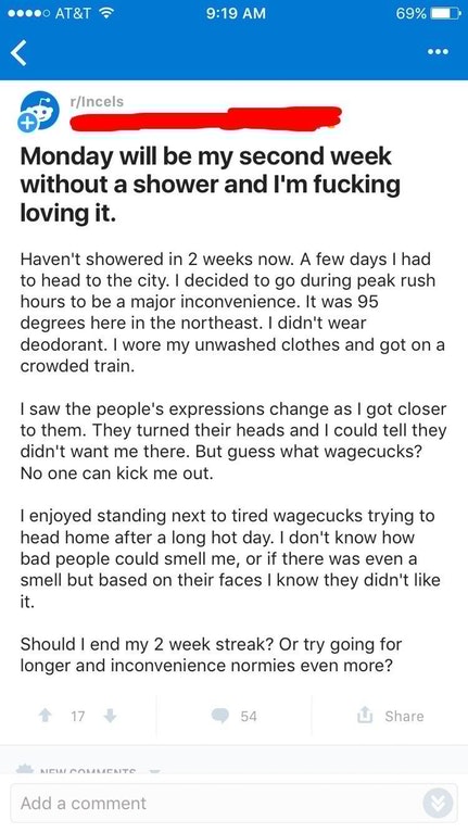 Post of someone who hasn't taken a shower in almost 2 weeks and enjoys space even on the most crowded subways.