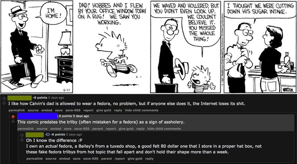 Calvin and Hobs comic starts a whole comment thread.
