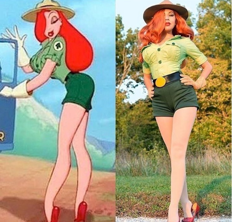 jessica rabbit park ranger cosplay