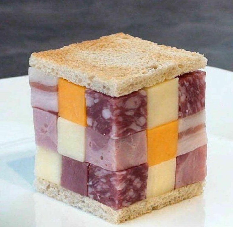 rubik's cube sandwich