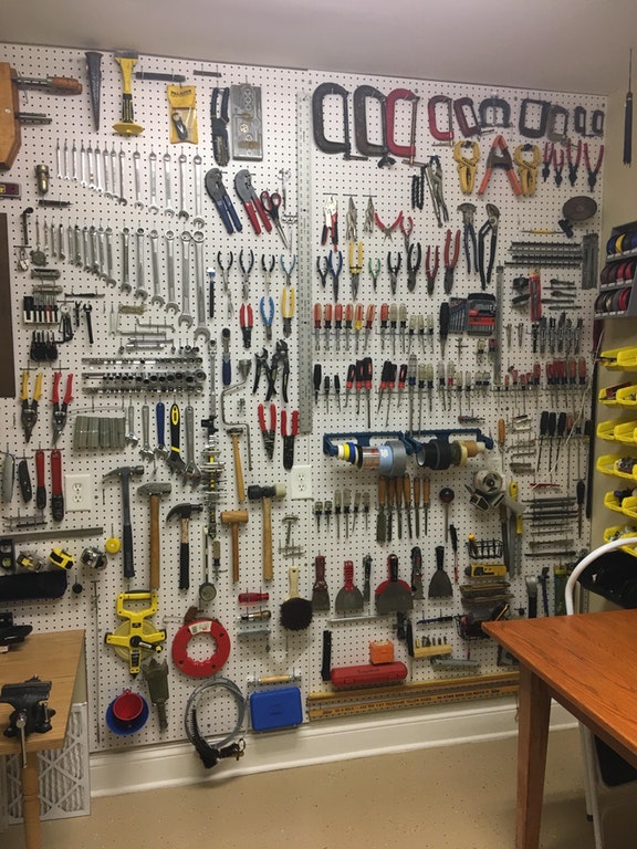 pegboard tool organization ideas - |