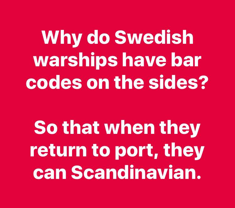 angle - Why do Swedish warships have bar codes on the sides? So that when they return to port, they can Scandinavian.