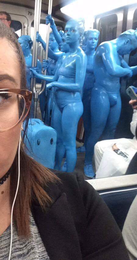 weird pictures of people subway