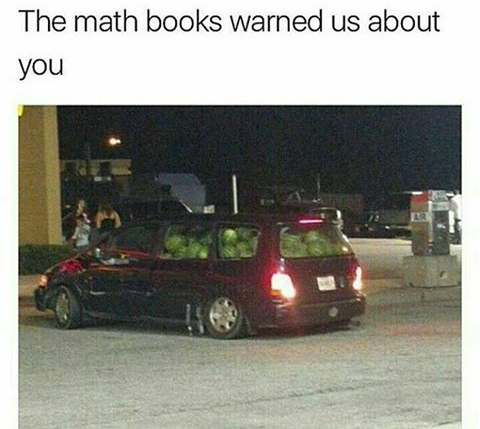 one dude in a math problem - The math books warned us about you