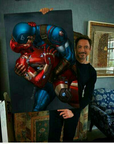 iron man and captain america fan art