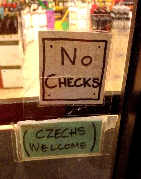 prague funny - 'No Checks Czechs Welcome