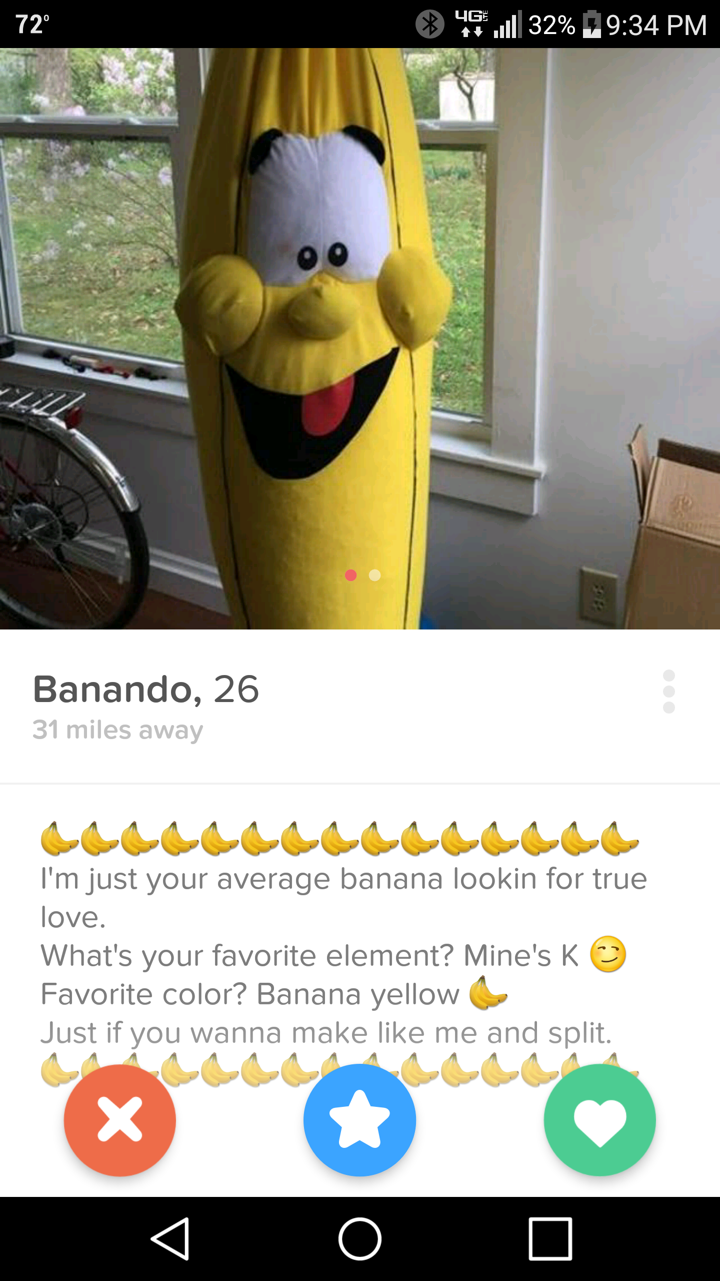 i m a vegetarian but my pussy aint - 32% Banando, 26 31 miles away I'm just your average banana lookin for true love. What's your favorite element? Mine's K Favorite color? Banana yellow Just if you wanna make me and split Just if you 0