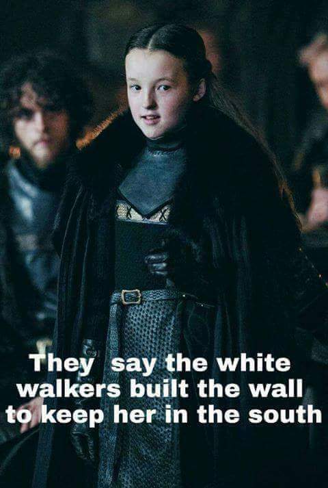 Game of Thrones meme about the little girl, Lyanna MOrmont