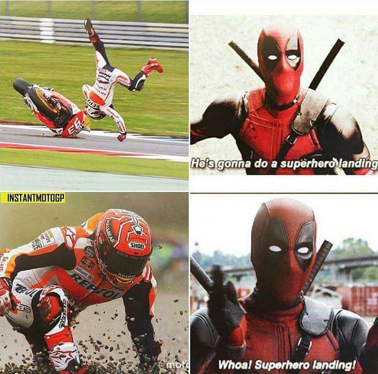 superhero landing meme - He's gonna do a superhero landing Instantmotogp Shoe Sm 12 Whoal Superhero landing!