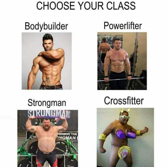 bodybuilding powerlifting strongman crossfit - Choose Your Class Bodybuilder Powerlifter Crossfitter Strongman Strungman Fonsor The Sngman Td