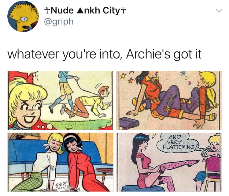 comics - Nude Ankh Cityt whatever you're into, Archie's got it V And Very Flattering, Snip!