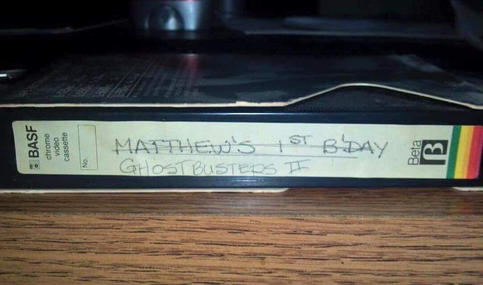 ghostbusters 2 vhs birthday - Basf chrome video cassette Matthen'S 1ST Bday. Ghostbusters I Beta No.