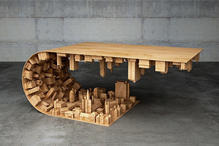 wave city coffee table