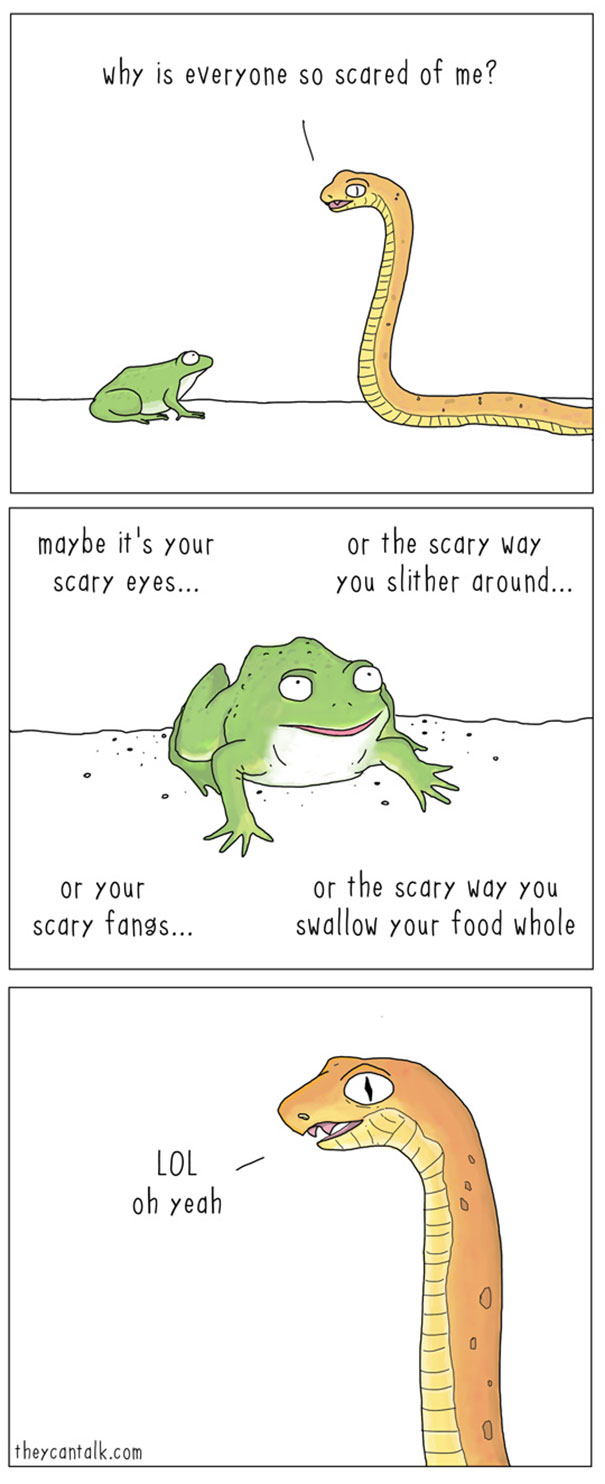 Snake and Frog friends webcomic