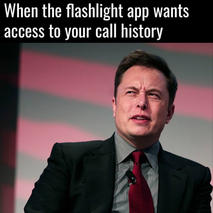 open bob and vagene meme - When the flashlight app wants access to your call history