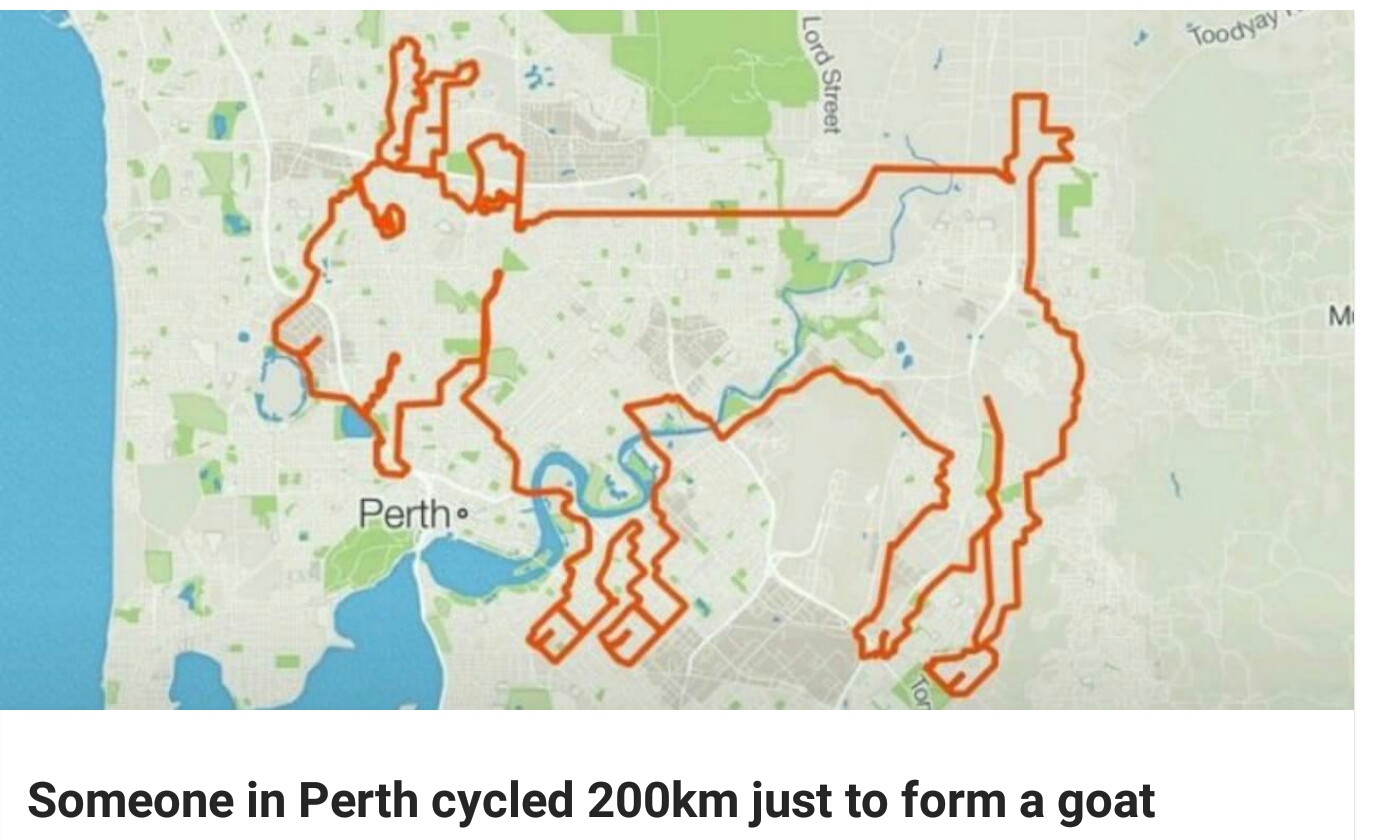 im bored flight plan - Lord Street Perth Someone in Perth cycled m just to form a goat