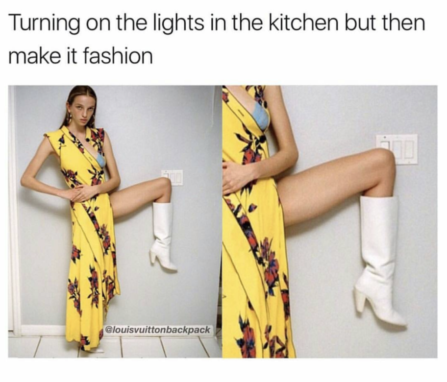 haley wollens stylist - Turning on the lights in the kitchen but then make it fashion