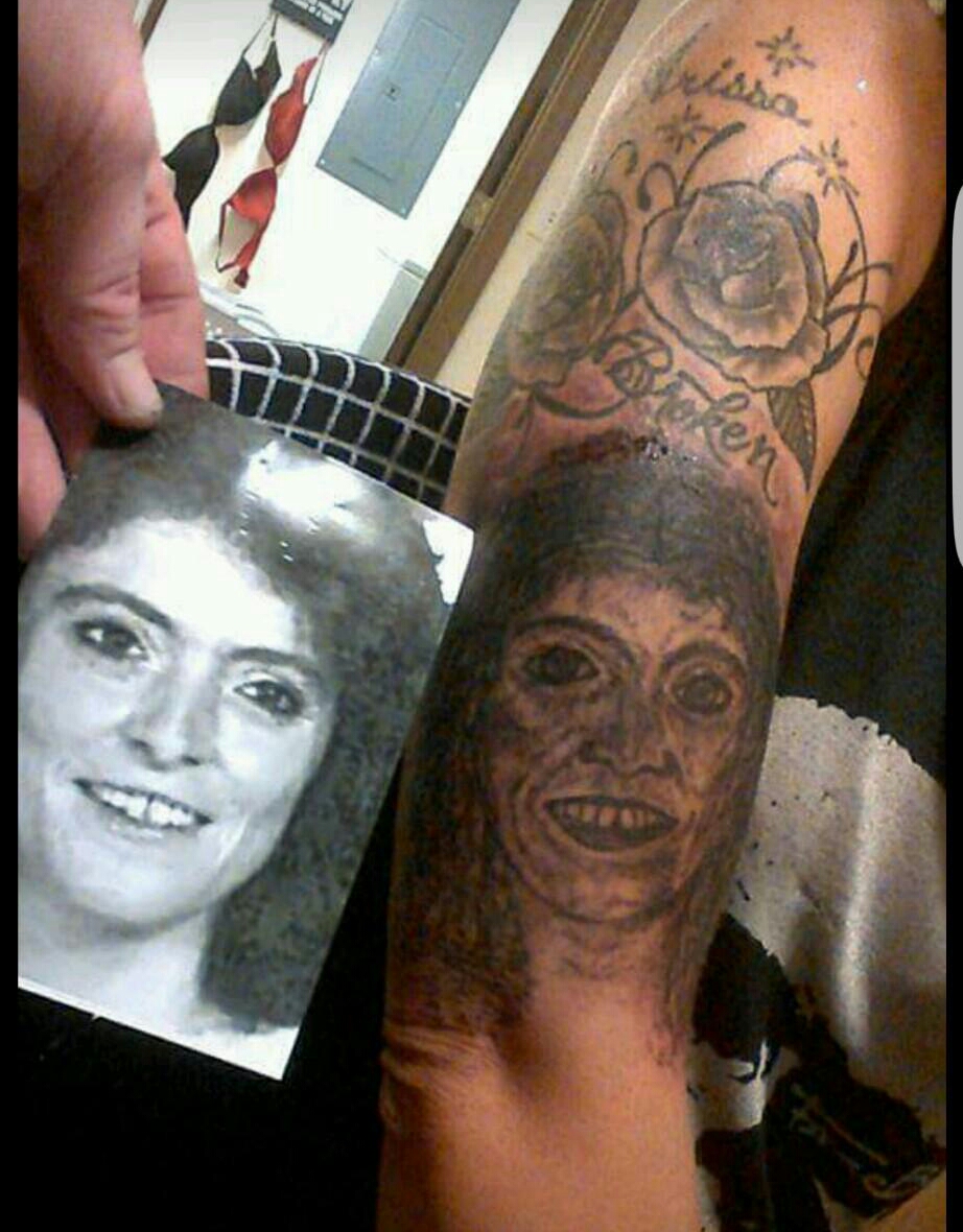 portrait tattoo that did not come out good at all.