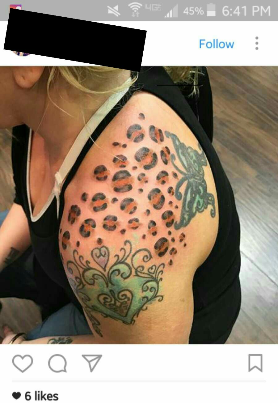 Terrible looking butterfly tattoo