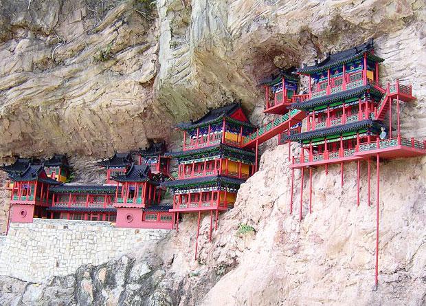 monastery on a cliff china