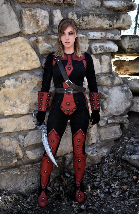 Girl with black and red cosplay