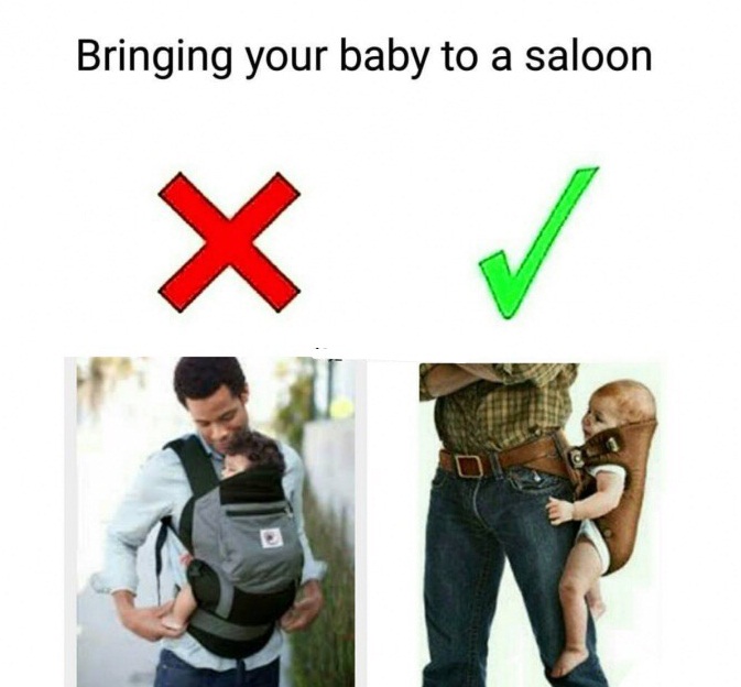 take your baby to a saloon - Bringing your baby to a saloon X
