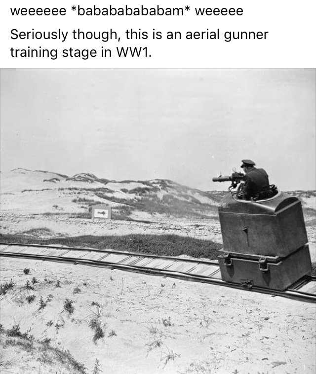 Funny meme from an Aerial Gunner training stage in WW1