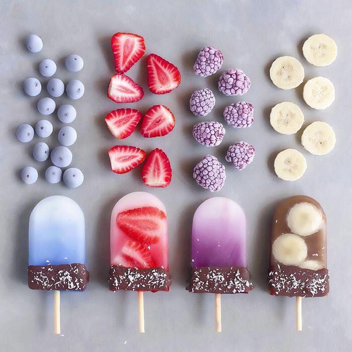Fruits made into popsicles