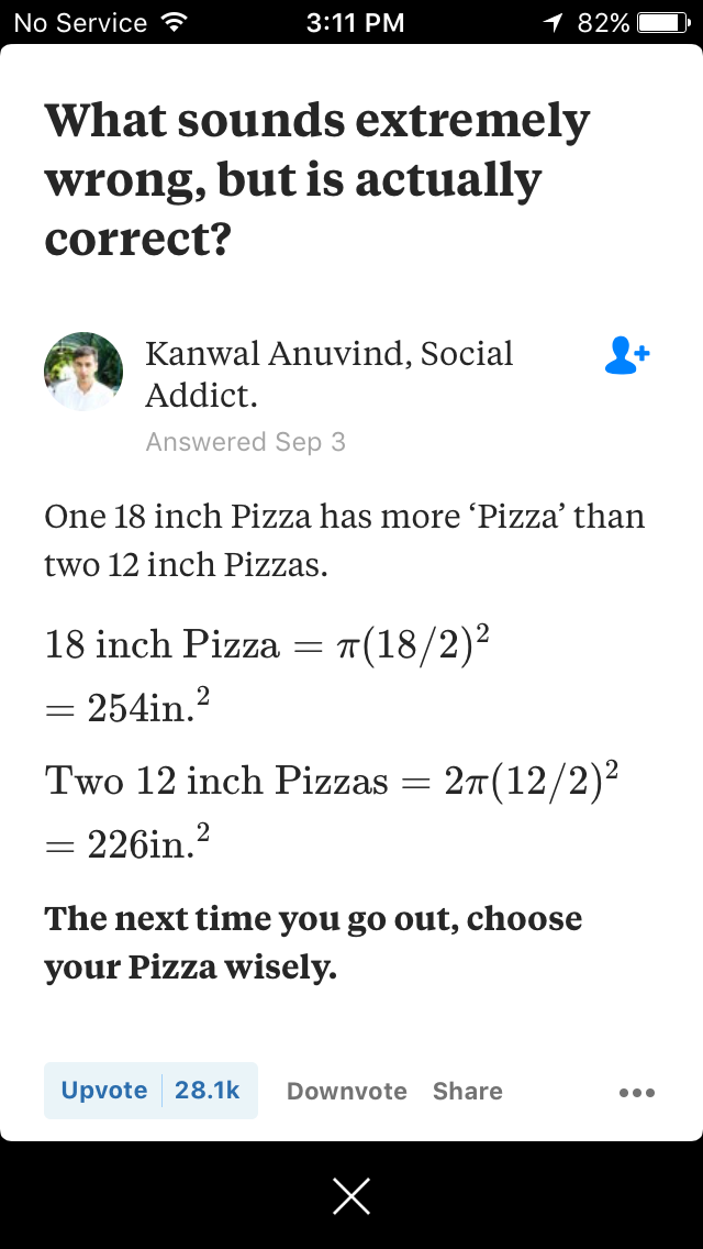 Pizza math meme