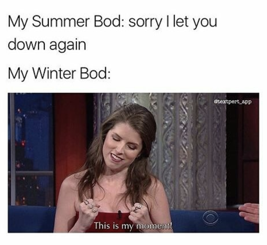 ridiculous memes - My Summer Bod sorry I let you down again My Winter Bod Gtextpert_app This is my moment!