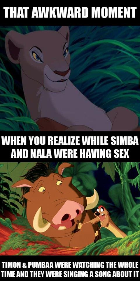 Awkward moment about The Lion King