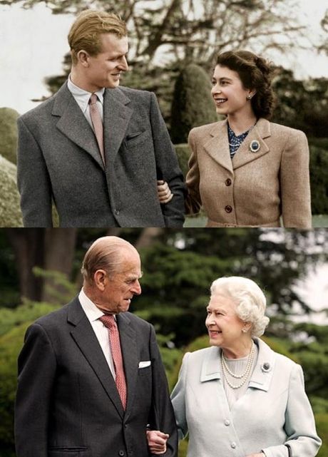 prince philip and queen elizabeth then and now