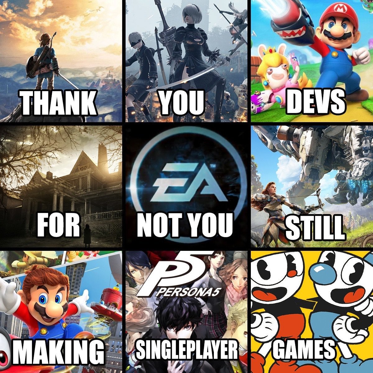 single player games meme - Thank You Devs For Not You Still Ipos Personas 11 Making Singleplayer Games.