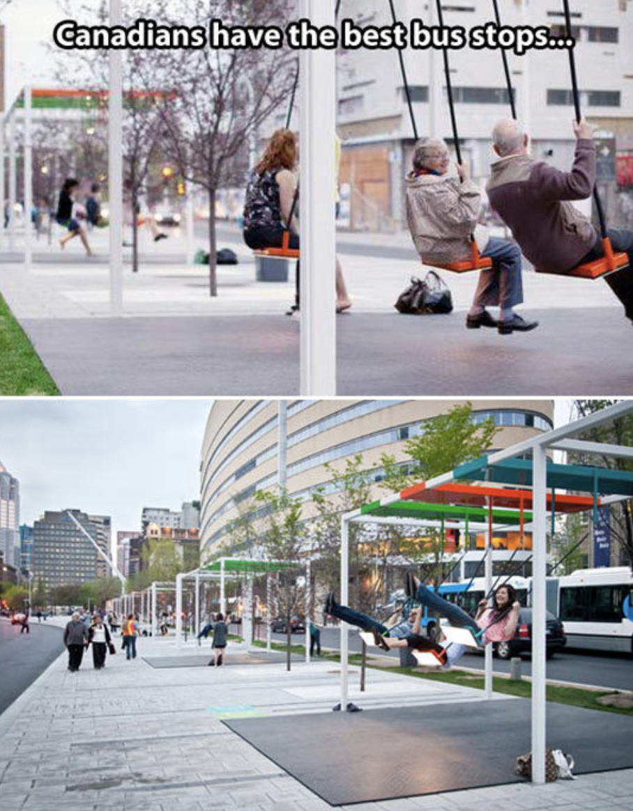 montreal bus stop - Canadians have the best bus stops...