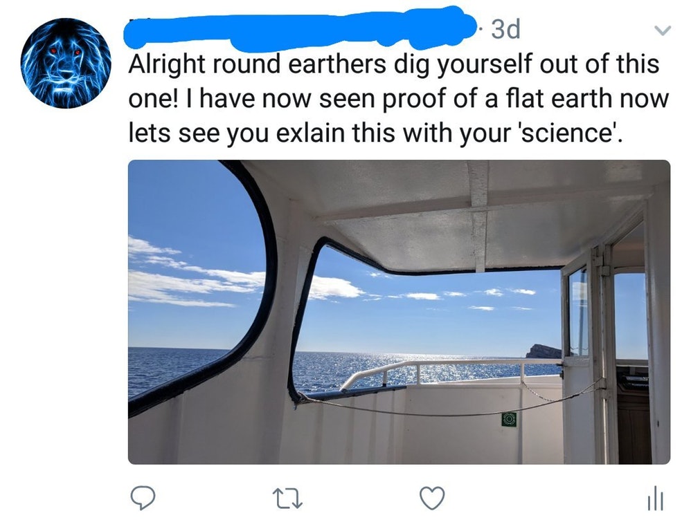 flat earth cringe - 3d Alright round earthers dig yourself out of this one! I have now seen proof of a flat earth now lets see you exlain this with your 'science'.