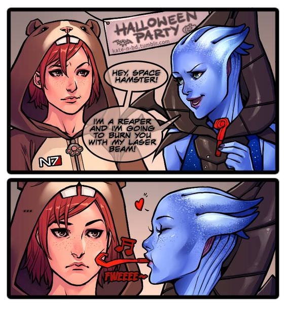 mass effect female shepard x liara - Halloween A Party katenbd.tumblr.com Hey, Space Hamster! I'M A Reaper And Im Going To Burn You With My Laser Beam! Nz W