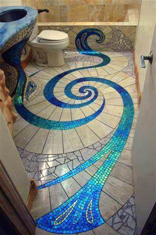 crazy bathroom tile