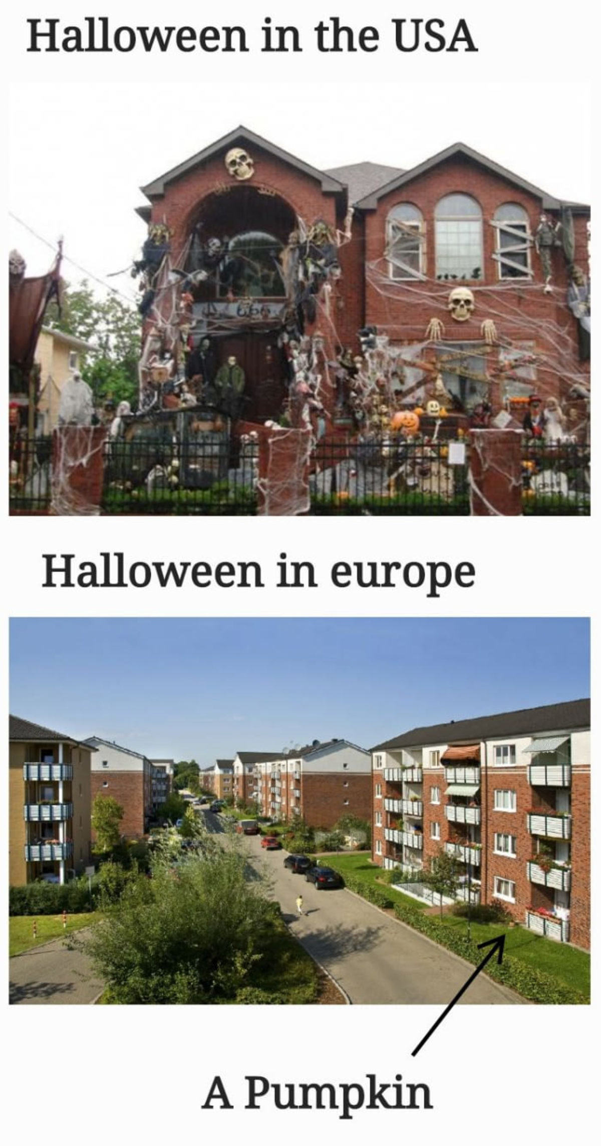 scary halloween house decorations - Halloween in the Usa Halloween in europe A Pumpkin