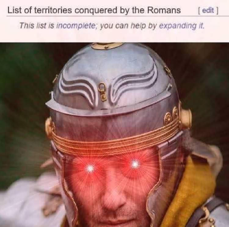 you can help by expanding - List of territories conquered by the Romans edit This list is incomplete, you can help by expanding it.