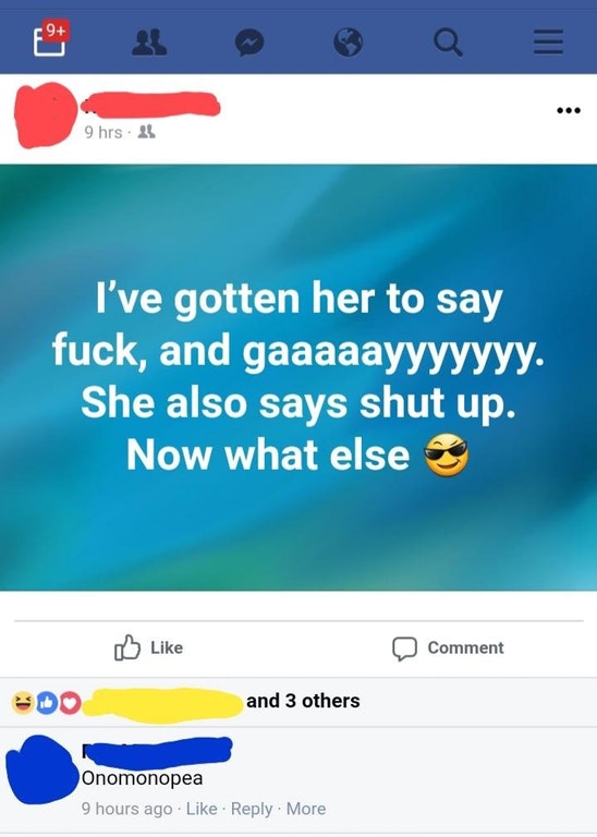 cringe web page - 9 hrs. 24 I've gotten her to say fuck, and gaaaaayyyyyyy. She also says shut up. Now what else Comment and 3 others Onomonopea 9 hours ago More