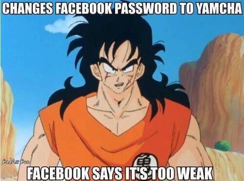 weakest character in dbz - Changes Facebook Password To Yamcha Badacy Facebook Says It'S Too Weak