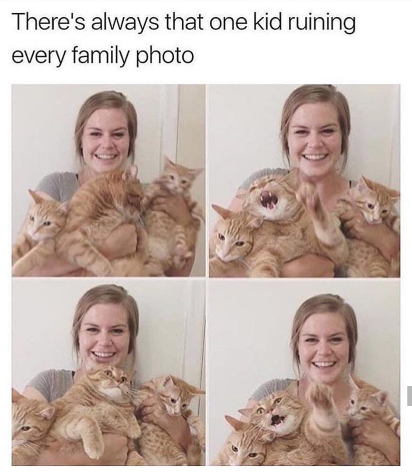 Lolcat - There's always that one kid ruining every family photo