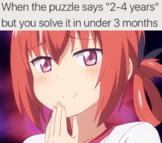 gabriel dropout meme - When the puzzle says "24 years" but you solve it in under 3 months
