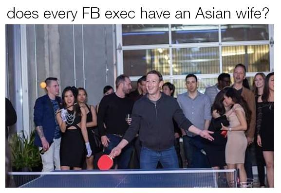 yellow fever meme - does every Fb exec have an Asian wife?