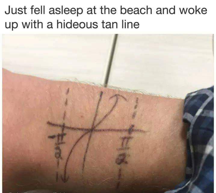 just fell asleep at the beach and woke up with a hideous tan line - Just fell asleep at the beach and woke up with a hideous tan line