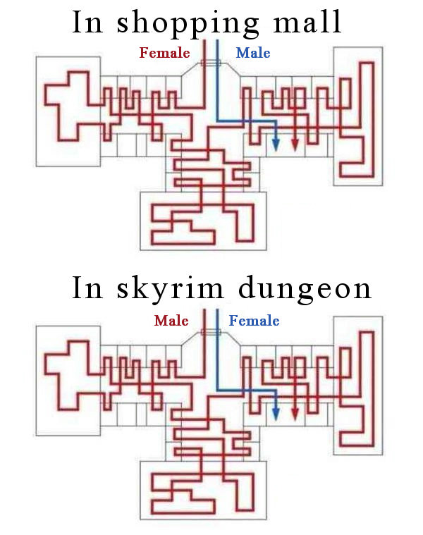 shopping mall skyrim - In shopping mall Female Male In skyrim dungeon Male Female 57